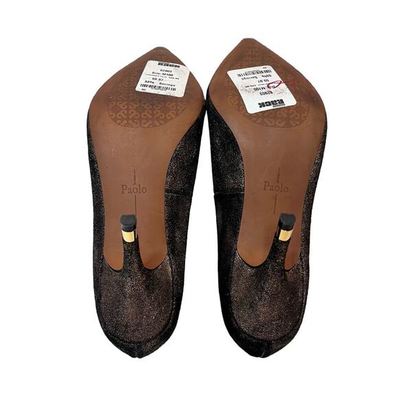 NWOB:‎ LINEA PAOLO Penrose  Stiletto Pumps Bronze Split Suede 10M (S346) - Picture 11 of 11